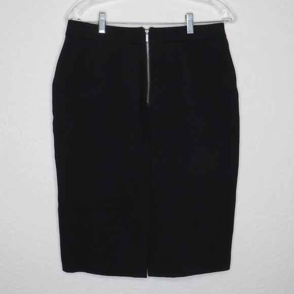A New Day* Women's 6"‎ Back Slit Half Zipper Double Front Pocket pencil Skirt~ 6 - Picture 2 of 9